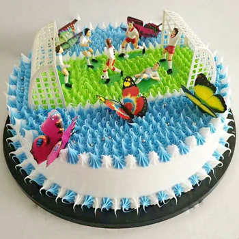 8pcs Futbola Spēle Cake Topper Dzimšanas dienas Kūka Bērniem, Lelle, Rotaļlieta, Mājas Dekoru Futbola Cepšanas Kūku Puses Piegādes kūka dekorēšanas instrumentiem