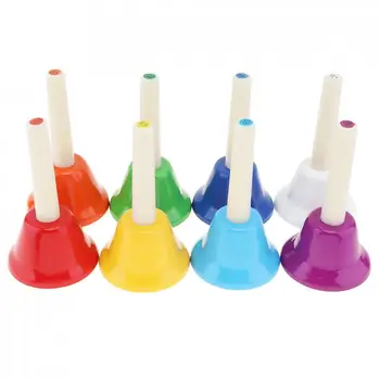 8pcs Krāsains Mūzikas Instrment Puses Bell 8-Piezīme Muzikālā Rotaļlieta Bērniem, Bērnu Bērniem Agrīnā Izglītībā