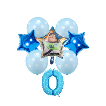 8pcs/set Rotaļlietu Stāsts Dzimšanas dienas Folija Baloni, Koka Buzz Lightyear Karikatūra Baloni Puiku Dzimšanas dienas svinības Apdare Piegādes Baloes
