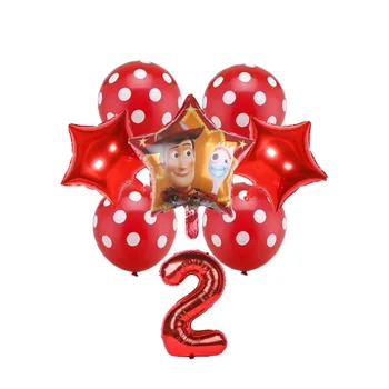 8pcs/set Rotaļlietu Stāsts Dzimšanas dienas Folija Baloni, Koka Buzz Lightyear Karikatūra Baloni Puiku Dzimšanas dienas svinības Apdare Piegādes Baloes