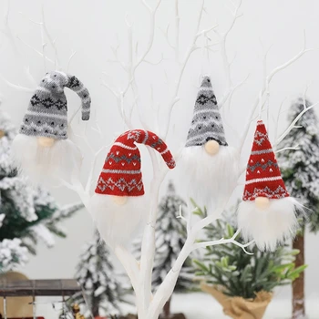 8pcs Ziemassvētku Elf Rotājumi zviedrijas Gnome Tomte Santa Lelle, Rotaļlietas Karājas Kokā