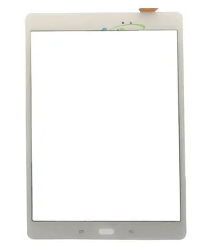 9.7 Collu Samsung Galaxy Tab SM-P550 P551 P555 Touch Screen Stikla Lēcu Digitizer Priekšējo Stiklu Melns Balts Ar Līmlenti