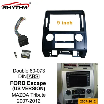 9 collu Auto Fascijas FORD ESCAPE 2007. līdz 2012. gadam, Stereo Panelis Dash Mount instalēt Double Din Auto DVD rāmis Mazda Tribute 2007. - 2012. gadam