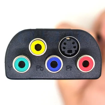 9-pin Video-In / Video-Out (VIVO) Vīrietis uz RCA Component / Composite / S-Video Female Adapteri