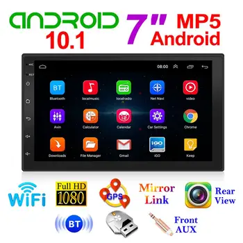 9210S Android 10.1 Auto Radio Multimediju Video Atskaņotājs, 7 collu Ekrāns, Auto Stereo Dubultu 2 DIN WiFi GPS Galvas Vienības
