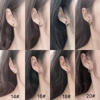925 sudraba auskaru modes vienkāršu izmēra apli auss gredzens auss kaulu modes savvaļas tendence vīriešiem, sievietēm, zēnu, meiteni, sudraba auss jewelr