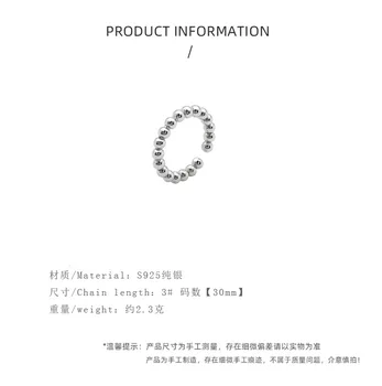 925 tīra sudraba minimālisma personības Han Feng 18k zelta open sieviešu gredzenu ģeometrijai, small ball joint gredzenu modes rotaslietas.