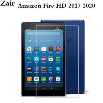 9H Rūdīta Stikla Amazon Fire HD 8 līdz 2017. Planšetdatora Ekrāna Aizsargs, ar Aizsargājošu Plēvi Stiklu Aizsargs Amazon Fire HD 8 2020. gada 10. Gen