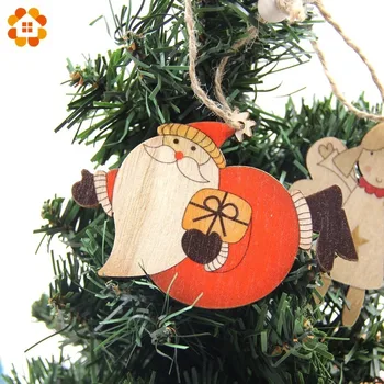 9PCS Jauki Tauku Santa Claus Koka Piekariņi Rotas Eglīšu Rotājumi Ziemassvētku Koka Amatniecības Puse Rotājumi Bērniem Dāvanas
