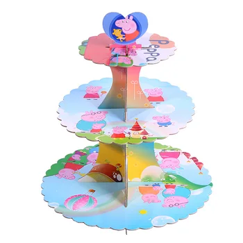 9pcs Peppa Pig Dzimšanas dienas svinības Komplekti Anime Attēls Partijas Apdare Piegādes Brīvdienu Plāksnes Darbība, Notikums Bērniem Ziemassvētku Dāvanu 2P16