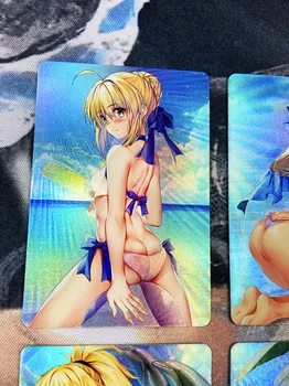 9pcs/set ACG Likteni Fgo Liktenis/grand Lai Refrakcijas No. 2 Seksīgas Meitenes Hobijs Kolekciju Spēli Anime Kolekcija Kartes
