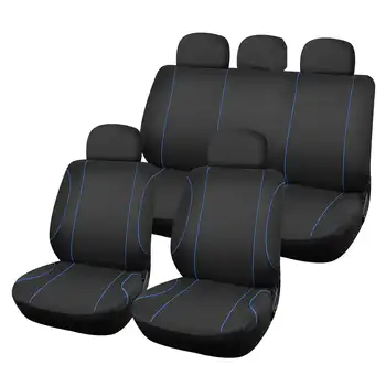 9pcs Universal Car Seat Cover Set Auto Priekšējā/Aizmugurējā Krēsla Pagalvi Acs Auduma Spilvena Aizsargs Automobiļi, Interjera Aksesuāri