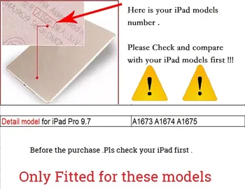 A1673 A1674 Folio Stand Coque iPad 9.7 Pro 2016 Gadījumā Magnētisko Smart Flip PU Ādas Būtiska iPad 9.7 Pro Stāvēt Vāciņu