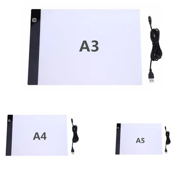 A3 A4 / A5 Led lampas pad tablet acu aizsardzība vieglāk izmantot dimanta krāsošana izšūšanas piederumus animācija krāsošanas instrumenti,