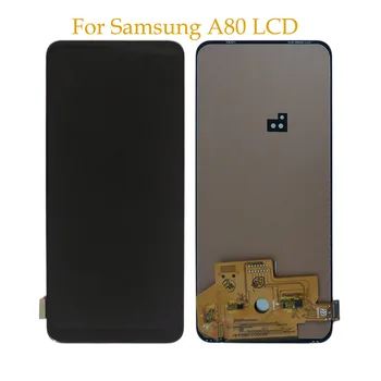 A80 INCELL LCD Displejs Priekš Samsung Galaxy A80 LCD A805 A805F LCD Displejs, Touch Screen Digitizer Montāža A8050 incell lcd 6.7