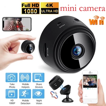 A9 Mini Kameras Sākotnējais IP Kameras 1080P HD Tālvadības Uzraudzīt Home Security IS Nakts Magnētiskās Bezvadu mini Videokamera wifi Kamera
