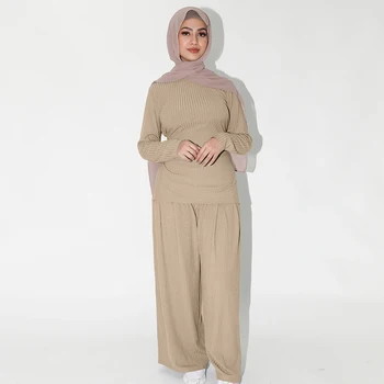 Abaya Dubaija Turcija Musulmaņu Modes Komplekti Abayas Sievietēm American Eiropas Islāmu Apģērbu Drēbes Femme De Moda Musulman Komplekti