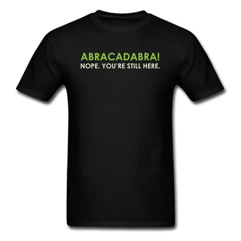 Abracadabra Nē! T Krekls Smieklīgi Tshirt Dizaina Vīriešu T-krekls Melns Zils t-veida Topi Ielas Drēbes no Kokvilnas Auduma Studentiem Stils