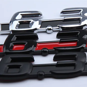 ABS Auto Sānu Spārnos Emblēmu 6.3 AMG Emblēmu uzlīmes piemērots 3.2 5.5 6.3 6.5 AMG Logo Veidošanas Piederumi Chrome Glossy black Red