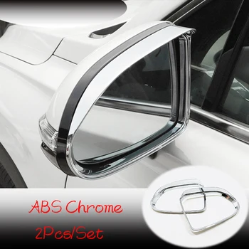 ABS Chrome Hyundai Santa Fe 2018 2019 Piederumi Auto Atpakaļskata Spogulis, Lietus Uzacu Apdares Liešanas Segtu Ca Stils 2gab