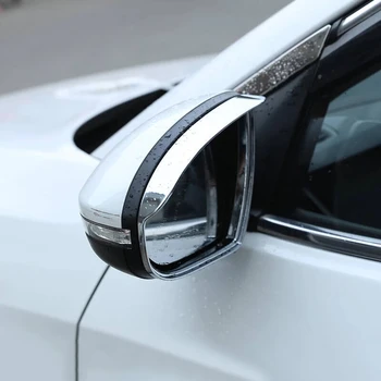 ABS Chrome/Oglekļa šķiedru Par Hyundai Tucson-2019 Piederumi Auto Atpakaļskata Spogulī, Uzacu Vairogs Vāka Apdare Car Styling 2 gab.