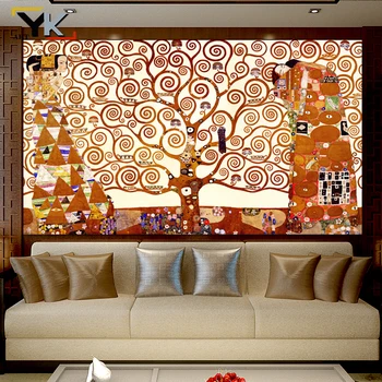 Abstrace Karstā pārdot Gustava Klimta Dzīvības Koks Eļļas Glezna uz Audekla Plakāti un Izdrukas Cuadros Sienas Art Attēlus Dzīvojamā Istaba