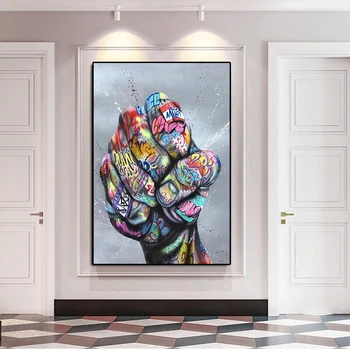 Abstraktus Grafiti Mākslas Audekls Glezniecības Cienītājs, Rokas, Sienas, Mākslas Plakāti un Izdrukas, Bildes viesistaba, Mājas Apdares, Mūsdienu