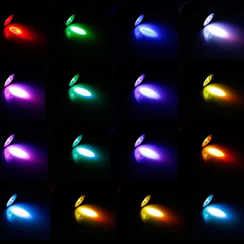 AC 85~265V 16 krāsas maiņa 3W RGB LED spot gaismas prožektoru gaismā, griestu spuldze ar tālvadības pulti