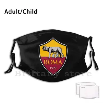 Ac Romu Euro kluba Pieaugušo Mazulis PM2.5 Filtra Masku Ac Romu Romu Futbols Futbola Sporta Itālija Logo