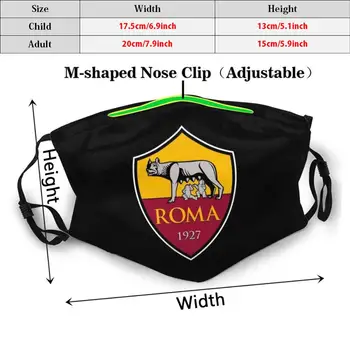 Ac Romu Euro kluba Pieaugušo Mazulis PM2.5 Filtra Masku Ac Romu Romu Futbols Futbola Sporta Itālija Logo