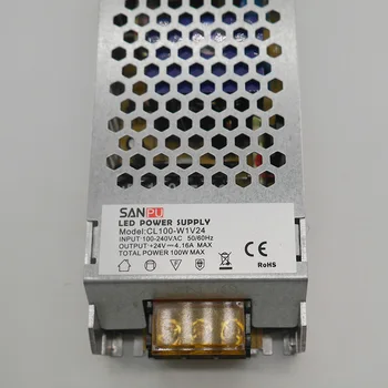 AC110-240V led strip gaismas Ultra Plānais Barošanas 60W/100W/150W/200W/250W/300W led Driver DC12V 24V led transformators