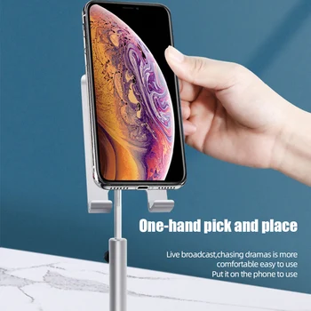 !ACCEZZ galda Statīvu Turētājs Universāls iPhone 11 Xiaomi Samsung Realme iPad Planšetdatoru 3.5-12inch Sakausējuma Tālrunis Teleskopiskais Kronšteins