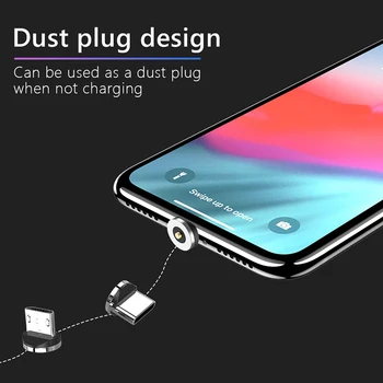 !ACCEZZ Ātri Magnētisko Lādētāju Doks Micro USB 8 Pin Tipa C iphone 8 X Plus XS Samsung Xiaomi Huawei Magnēts Uzlādes Statīvs