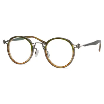 Acetāta Apaļas Brilles Rāmis Vīriešu, Sieviešu Vintage Retro Brilles Rāmis Vīriešiem Optisko Tuvredzība Recepšu Brilles, Briļļu