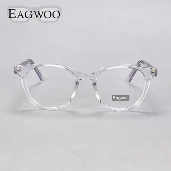 Acetāta Sievietēm Sieviešu Kaķu Acu Brilles Pilna Loka Optisko Rāmis Apaļas Recepte Briļļu Rozā Brilles Ar Pavasara Temple
