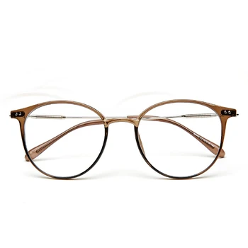 Acetāta (Unisex), Cieta Sakausējuma Brilles Rāmi, Sieviešu, Recepšu Brilles Modes Dizainere Metāla Aplis Brilles Tuvredzība Brilles