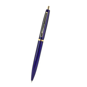 ACMECN Jaunākās Unisex Zila Lodīšu Pildspalva ar Zelta Toņa Metāla Slim Dizains Push Nospiediet Lodīšu Pildspalva Skolēniem Dāvanu Atdzist Pildspalvas