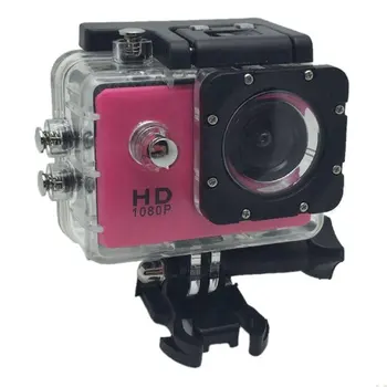 Action Camera Plastmasas 30M Ūdensizturīgs Iet Niršanu Pro Sporta Mini Dv 1080P Video Kamera Velosipēds Ķivere Auto Cam Dvr