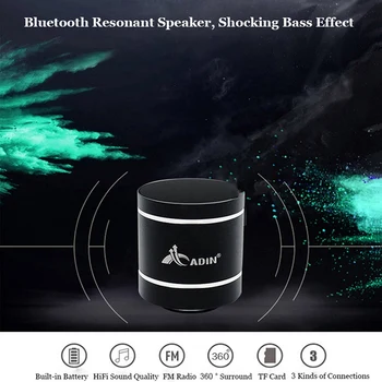 Adin Bluetooth Vibrācijas Runātājs, Tālvadības pults, FM Portable Radio Bezvadu Skaļrunis 20W Kolonnas Bass Datoru Skaļruņi
