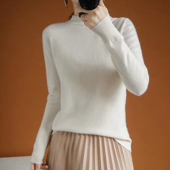 Adohon 2020. gadam sieviete ziemas Kašmira džemperi rudens trikotāžas Džemperi ar Augstu Kvalitāti, Silts Sieviešu sabiezējums augstu uzrullētu apkakli