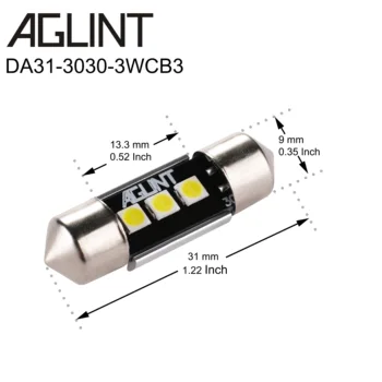 AGLINT 2GAB C5W CANBUS Bez Kļūdām LED C10W Vīt 31mm LED Auto Piederumi DC 12 Voltu super white 3030 Automašīnas salona Dome Gaismas