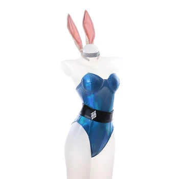 Ahri Cosplay parūka Kostīmu LOL KDA Bunny Girl Sexy Meitenes Kleita Jumpsuits Puse Halloween Kostīmi Anime Attēls Cosplay Jaunas