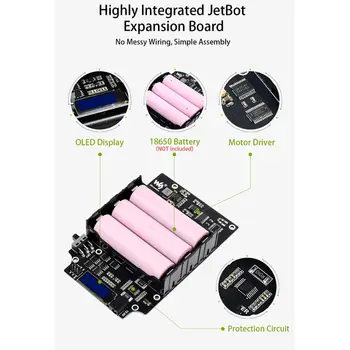 AI Mākslīgā Intelekta JetBot Camera Smart Auto Robots Robotikas Starter Komplekts NVIDIA Jetson Nano Piederumu Komplekts（BEZ Akumulatora)