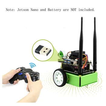 AI Mākslīgā Intelekta JetBot Camera Smart Auto Robots Robotikas Starter Komplekts NVIDIA Jetson Nano Piederumu Komplekts（BEZ Akumulatora)