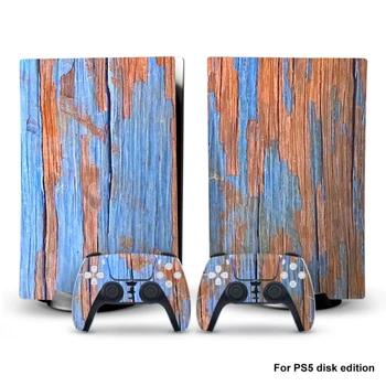 Ainavu Uzlīmes PS5 Piederumi Decal Aizsardzības Ādas PlayStation 5 Disku Izdevums Konsole un 2 Kontrolieri