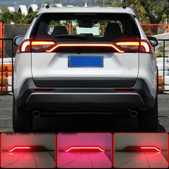 Aizmugures Bampers Stumbrs Astes Gaismas Toyota RAV4 RAV 4 2019 2020 Automašīnas LED Aizmugurējie Miglas Lukturi Bremžu Gaismas Dinamisku Pagrieziena Signāla Atstarotājs