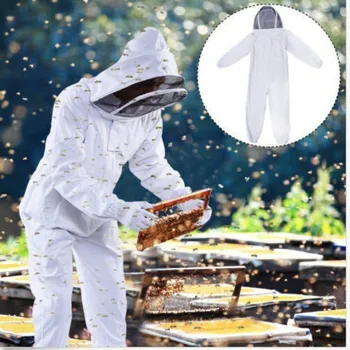 Aizsardzības Biškopības Pilna Ķermeņa Uzvalks Kokvilnas Biškopis, Kostīmu Safty Plīvurs Hood Hat Drēbes Uzvalku Bišu Uzvalks Iekārtas WF
