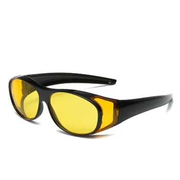 Aizsardzības Saulesbrilles Nakts Redzamības Brilles Melnā PC Lēcas, Anti-UV Anti-ietekmē Braukšanas Sporta Stila Acu valkāt Brilles 18813