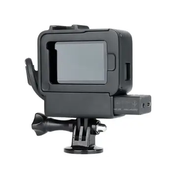 Aizsargkorpusu Gadījumā Rāmis GoPro 7 6 5 Vlogging Uzstādīšanas Būris w Statīvs Mikrofons Aukstā Kurpju Go Pro Kameru Piederumi