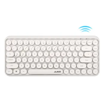 Ajazz 308i Bezvadu Bluetooth Klaviatūru 84 Klasisko Apaļo Atslēgas Bezvadu Gaming Keyboard For Windows, Mac, Android, iOS Multivides Taustiņš